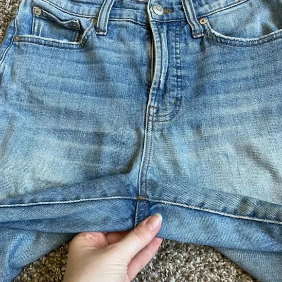 Madewell The Perfect Vintage Distressed Raw Hem Jeans Size 26 - Picture 7 of 8